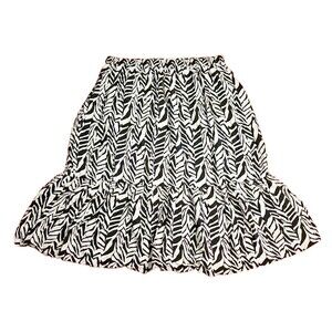 Eloquii Skirt Womens 22/24 Black White Zebra Animal Print Tiered  NWOT.       T6